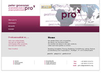 Screenshot Projekt (Website/Webdesign): peter graessner pro^x