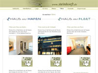 Screenshot Projekt (Website/Webdesign): Steinhft 5-7 - Haus am Hafen / Haus am Fleet